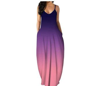 LAIYIVIC Womens Casual Maxi Dresses Summer Sexy Stripe Bodycon, Size 3XL